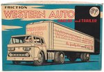 FRICTION WESTERN AUTO - HAULER AND TRAILER IN BOX.