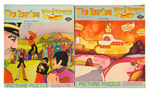 “THE BEATLES YELLOW SUBMARINE” TWO MEDIUM/SIX LARGE ASSEMBLED PUZZLES WITH BOXES.