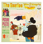 “THE BEATLES YELLOW SUBMARINE” TWO MEDIUM/SIX LARGE ASSEMBLED PUZZLES WITH BOXES.