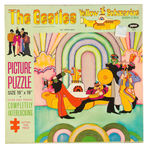 “THE BEATLES YELLOW SUBMARINE” TWO MEDIUM/SIX LARGE ASSEMBLED PUZZLES WITH BOXES.