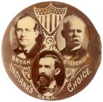 BRYAN, STEVENSON & KERN INDIANA TRIGATE COATTAIL BUTTON.