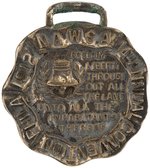 NAWSA WOMEN'S SUFFRAGE "1912 44TH ANNUAL CONVENTION" WATCH FOB.