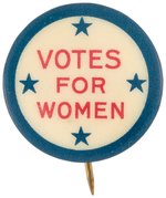 "VOTES FOR WOMEN" SUFFRAGE FOUR STAR BUTTON.