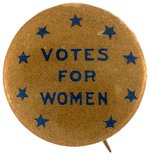 "VOTES FOR WOMEN" SUFFRAGE NINE STAR BUTTON.