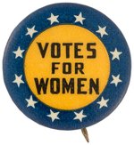 "VOTES FOR WOMEN" SUFFRAGE TWELVE STAR BUTTON.