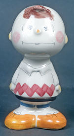 CHARLIE BROWN GLAZED POTTERY FIGURAL BANK.