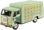 CANADA DRY BEVERAGE DELIVERY TRUCK FRICTION POWERED TIN TRUCK IN BOX.