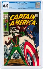 CAPTAIN AMERICA #117 SEPTEMBER 1969 CGC 6.0 FINE (FIRST FALCON).