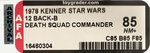 STAR WARS - DEATH SQUAD COMMANDER 12 BACK-B AFA 85 NM+.