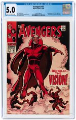 AVENGERS #57 OCTOBER 1968 CGC 5.0 VG/FINE (FIRST SILVER AGE VISION).