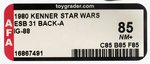 STAR WARS: THE EMPIRE STRIKES BACK - IG-88 31 BACK-A AFA 85 NM+.