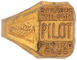 "SPRAGUE/WILSON/PILOT/FLYING CLUB" NEWLY DISCOVERED 1936 PREMIUM RING FROM AN OIL COMPANY IN MA.