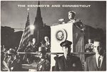 KENNEDY ELECTION EVE 1960 HARTFORD TIMES PORTICO RALLY HANDBILL & 1968 KENNEDY & CONNECTICUT BOOKLET.