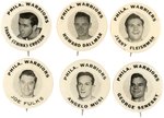 C. 1947 PHILADELPHIA WARRIORS SIX BASKETBALL PLAYER BUTTONS WITH JOE FULKS (HOF).