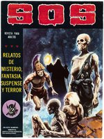 SOS #30 SPANISH HORROR COMIC BOOK COVER ORIGINAL ART.