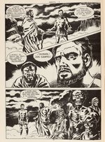 SOS #30 SPANISH HORROR COMIC BOOK COVER ORIGINAL ART.