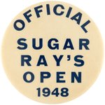 1948 LARGE BUTTON FOR "OFFICIAL" IN THE SUGAR RAY ROBINSON GOLF TOURNAMENT.