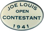 1941 FIRST JOE LOUIS OPEN GOLF TOURNAMENT "CONTESTANT" RARE BUTTON.