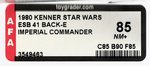 STAR WARS: THE EMPIRE STRIKES BACK - IMPERIAL COMMANDER 41 BACK-E AFA 85 NM+.