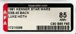 STAR WARS: THE EMPIRE STRIKES BACK - LUKE SKYWALKER (HOTH BATTLE GEAR) 45 BACK AFA 85 NM+.