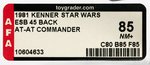 STAR WARS: THE EMPIRE STRIKES BACK - AT-AT COMMANDER 45 BACK AFA 85 NM+.