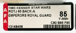 STAR WARS: RETURN OF THE JEDI - EMPEROR'S ROYAL GUARD 65 BACK-A AFA 85 Y-NM+.
