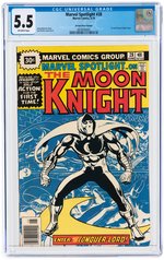 MARVEL SPOTLIGHT #28 JUNE 1976 CGC 5.5 FINE- (FIRST SOLO MOON KNIGHT STORY - 30¢ PRICE VARIANT).