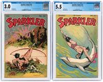 SPARKLER COMICS #34 & #37 CGC COMICS PAIR (TARZAN).