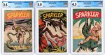 SPARKLER COMICS #47, #50 & #53 CGC COMICS LOT OF THREE (TARZAN).