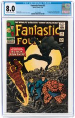 FANTASTIC FOUR #52 JULY 1966 CGC 8.0 VF (FIRST BLACK PANTHER).