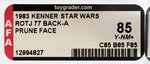 STAR WARS: RETURN OF THE JEDI - PRUNE FACE 77 BACK-A AFA 85 Y-NM+.