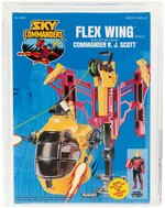 SKY COMMANDERS - FLEX WING VEHICLE & COMMANDER R.J. SCOTT FIGURE AFA 80 NM.