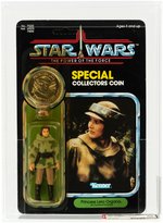 STAR WARS: POWER OF THE FORCE - PRINCESS LEIA ORGANA (COMBAT PONCHO) 92 BACK AFA 85 Y-NM+.