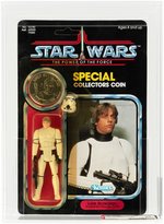 STAR WARS: POWER OF THE FORCE - LUKE SKYWALKER (IMPERIAL STORMTROOPER DISGUISE) 92 BACK AFA 85 Y-NM+.