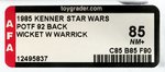 STAR WARS: POWER OF THE FORCE - WICKET W. WARRICK 92 BACK AFA 85 NM+ (CLEAR BLISTER).