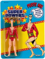 SUPER POWERS PLASTIC MAN FIGURE ON CARD.