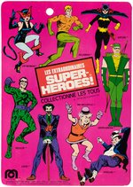 MEGO "WORLD'S GREATEST SUPER-HEROES" BATMAN FRENCH ISSUE FIGURE ON PIN PIN TOYS CARD.