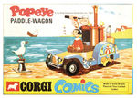 "POPEYE PADDLE WAGON" CORGI BOXED COMICS TOY.