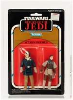 STAR WARS: RETURN OF THE JEDI - TWO-PACK HAN SOLO (HOTH OUTFIT) & LEIA (BOUSSH DISGUISE) AFA 75+ EX+/NM.