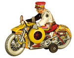 "MARX" POLICE SQUAD WIND-UP MOTORCYCLE.