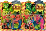 TOXIC CRUSADERS LOT OF FOUR OLD STORE STOCK FIGURES ON CARDS.