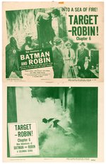 NEW ADVENTURES OF BATMAN AND ROBIN MOVIE SERIAL CHAPTER 6 LOBBY CARD SET.