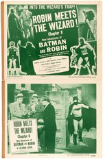 NEW ADVENTURES OF BATMAN AND ROBIN MOVIE SERIAL CHAPTER 8 LOBBY CARD SET.