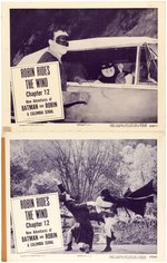 NEW ADVENTURES OF BATMAN AND ROBIN MOVIE SERIAL CHAPTER 12 LOBBY CARD SET.