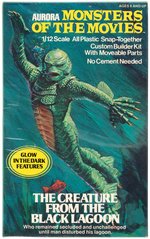 AURORA MONSTERS OF THE MOVIES THE CREATURE FROM THE BLACK LAGOON FACTORY SEALED MODEL KIT IN BOX.