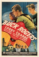 BUCK ROGERS LINEN-MOUNTED MOVIE SERIAL ONE-SHEET STOCK POSTER.
