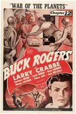 BUCK ROGERS CHAPTER 12 LINEN-MOUNTED MOVIE SERIAL ONE-SHEET POSTER.