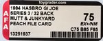 G.I. JOE: A REAL AMERICAN HERO - MUTT & JUNKYARD SERIES 3/32 BACK AFA 75 EX+/NM.