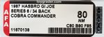 G.I. JOE: A REAL AMERICAN HERO - COBRA COMMANDER SERIES 6/34 BACK AFA 80 NM.