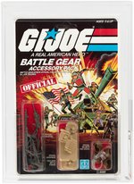 G.I. JOE - BATTLE GEAR ACCESSORY PACK SERIES 2/20 BACK AFA 85 NM+.